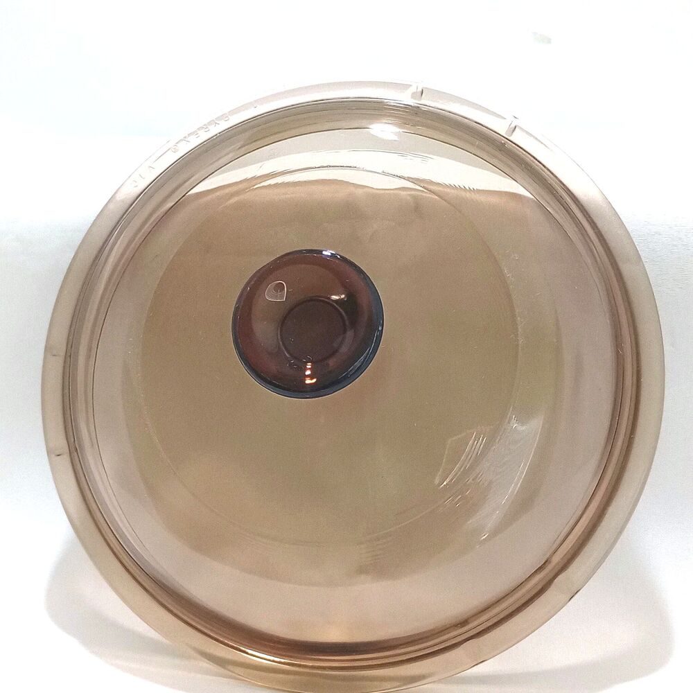 Vintage Vision Corning France Amber Glass Pyrex Lid V-1.5-C